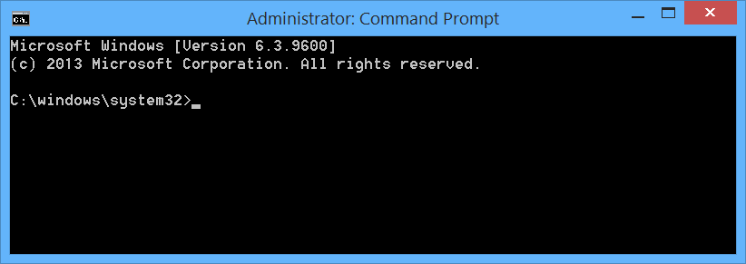 A blank admin CMD